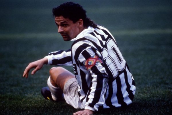 Roberto Baggio in action.